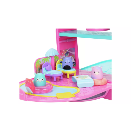 Squish-a-longs by Original Squishmallows Party Pack On-the-Go Playset - Series 1 - Three 1-Inch Mini-Squish with 9 Furnishings - Collect, Trade, & Play