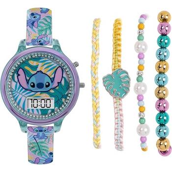 Stitch Watch and Bracelet Set LCD Watch 4 x Bracelets