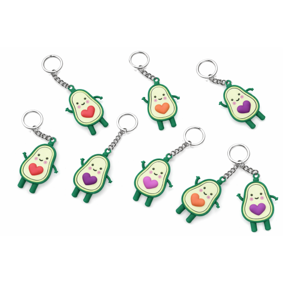 Avocado Face Keyring 