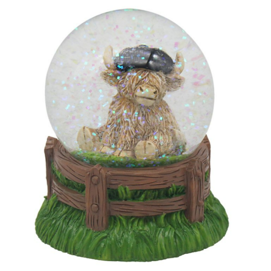 Highland Cow Water Globe