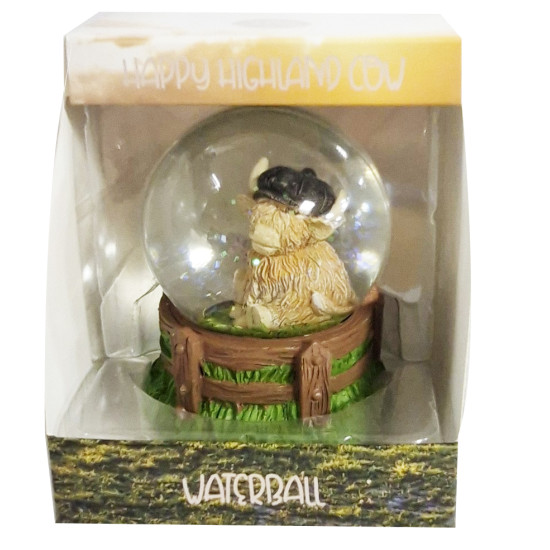 Highland Cow Water Globe