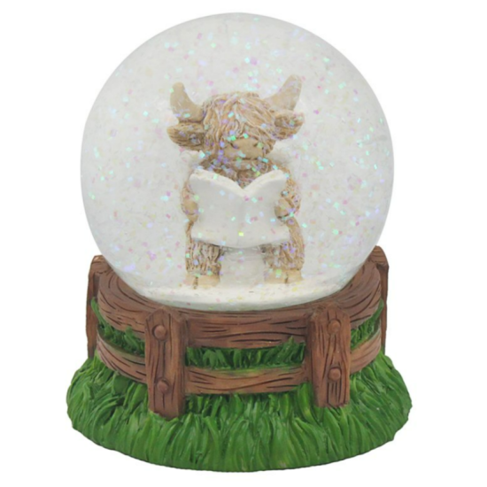 Highland Cow On The Loo Snow Globe