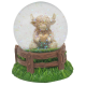 Highland Cow Heart Snow Globe