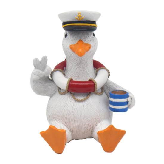 Novelty Seagull Figurine Lifebuoy