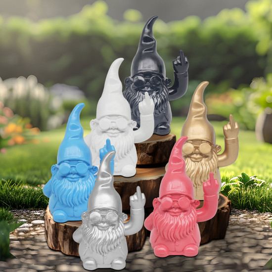 Novelty Gnome Figurine Middle Finger
