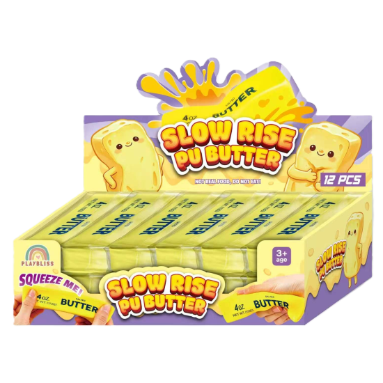 4oz Butter Squishies Stress Slow Rising Sensory Squeeze Toys, Big Butters Stick