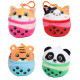 4.5 Inch Bubble T Plush Bag Clip Collect all 4