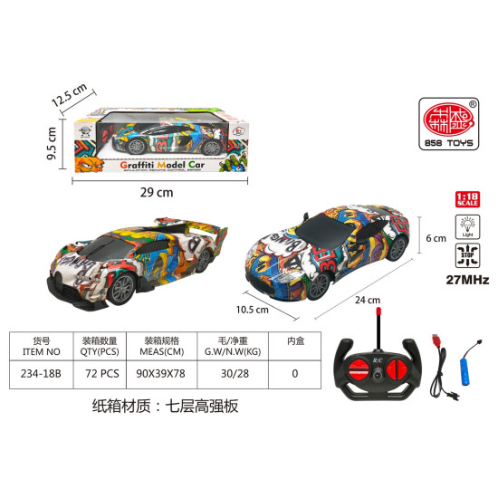 GRAFFITI R/C 1.10 SCALE CAR