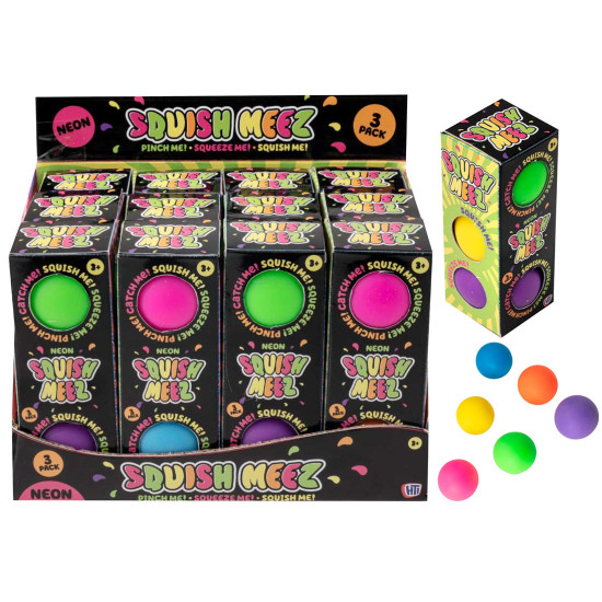 3pk Neon Squish Balls